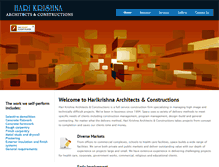 Tablet Screenshot of harikrishnaarchitects.com